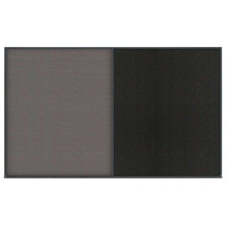 United Visual Products Single Door Radius Corkboard, 24"x36", Hea UV7011RC-SATIN-BUFF